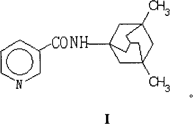 N-(3-pyridine formyloxy)-3,5-dimethyl-1-amantadine for curing senile dementia or pharmaceutical salt thereof