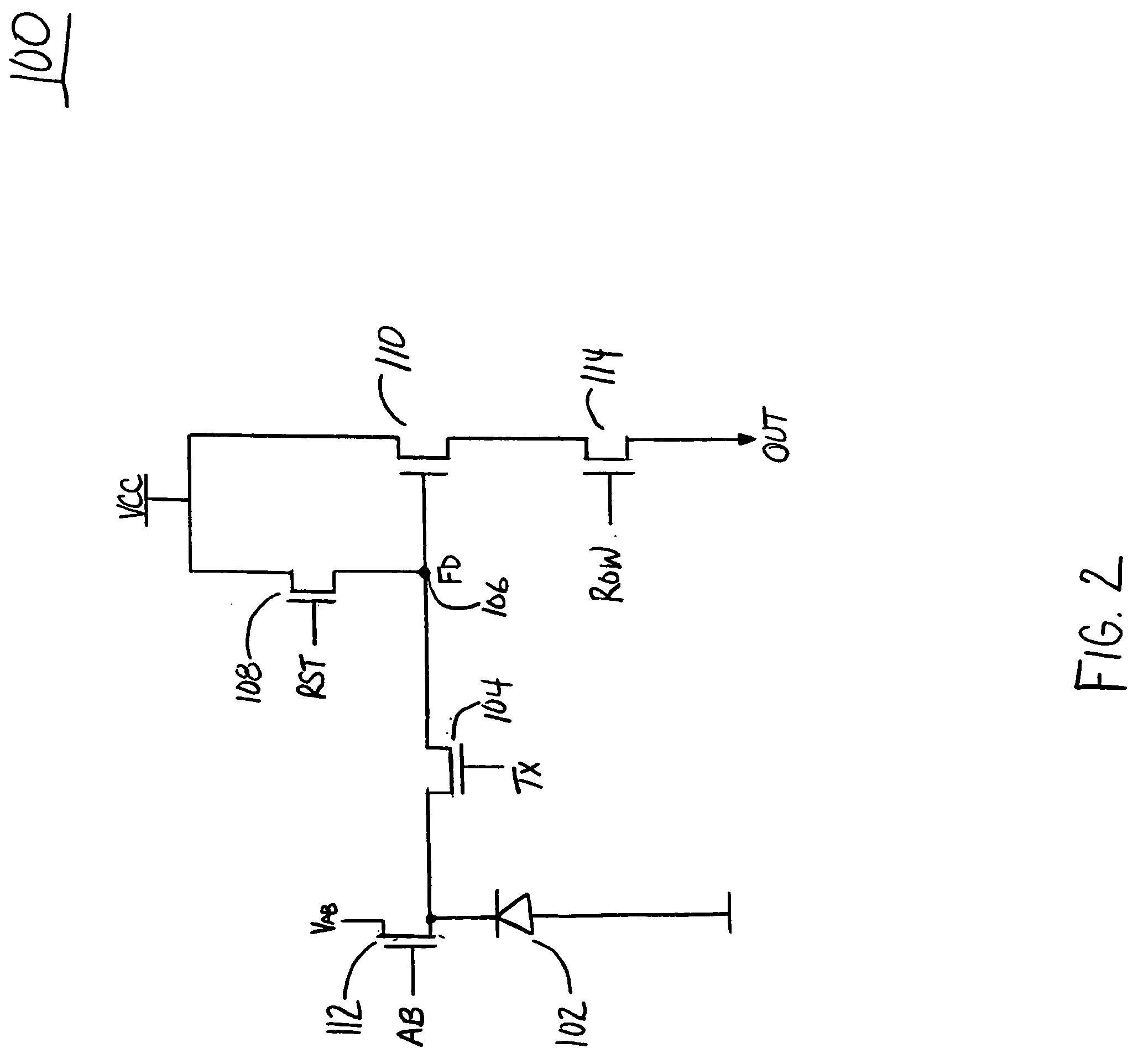 Jfet charge control device for an imager pixel
