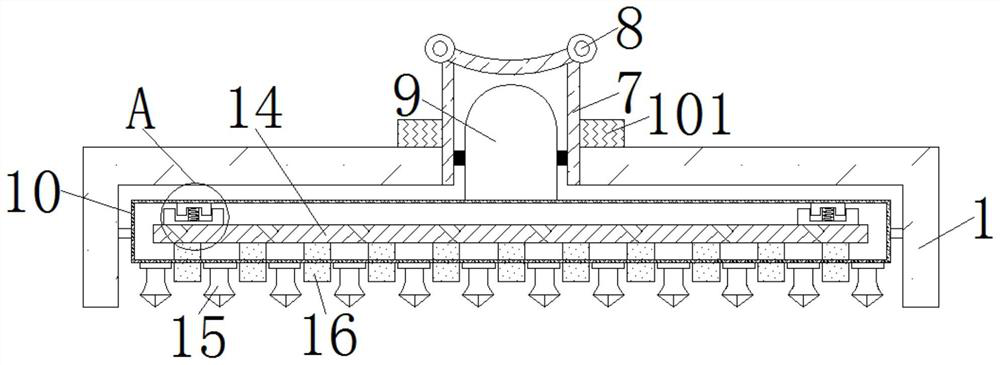 A frog-type rammer rammer plate crushing device