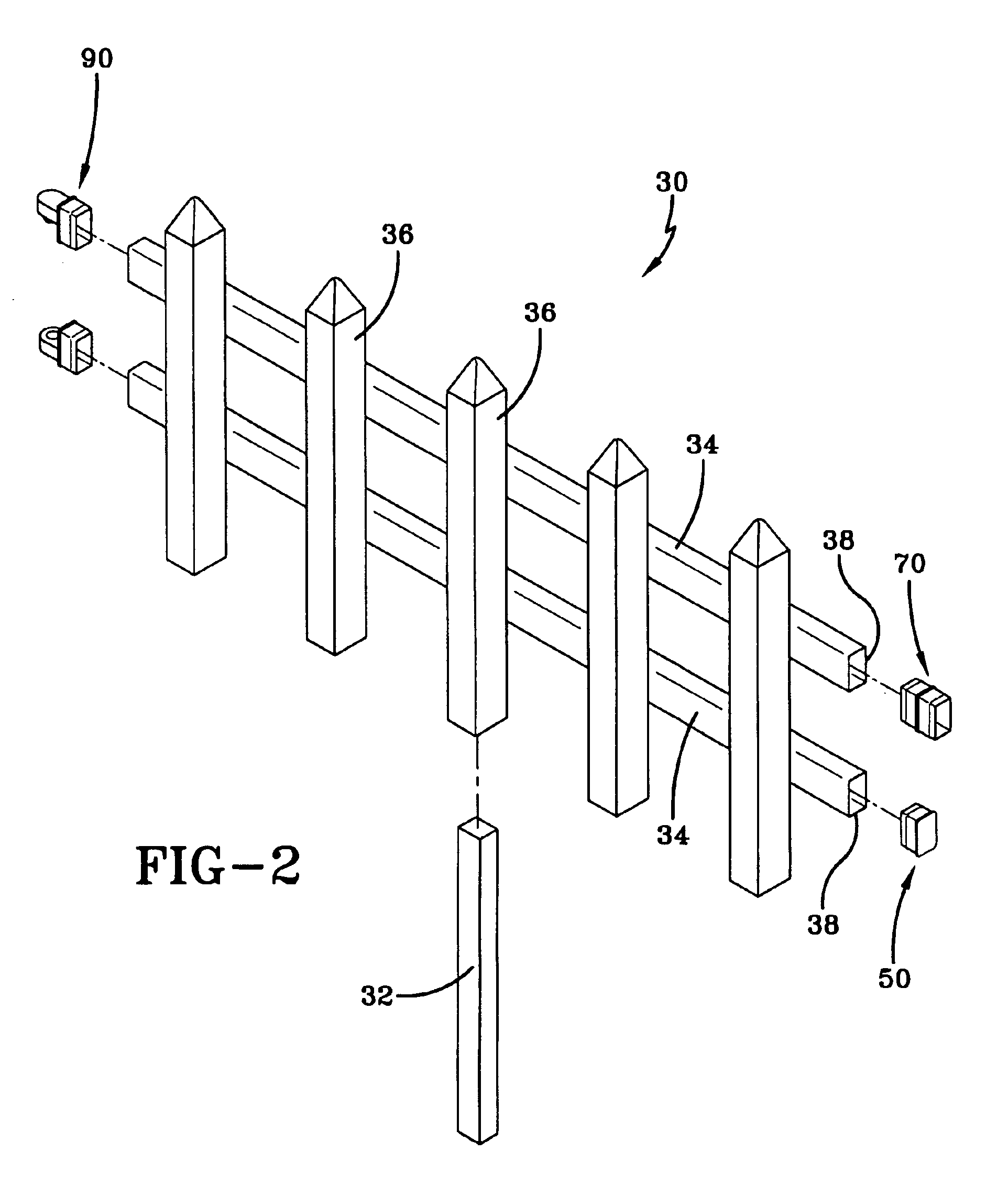 Fence assembly with connectors