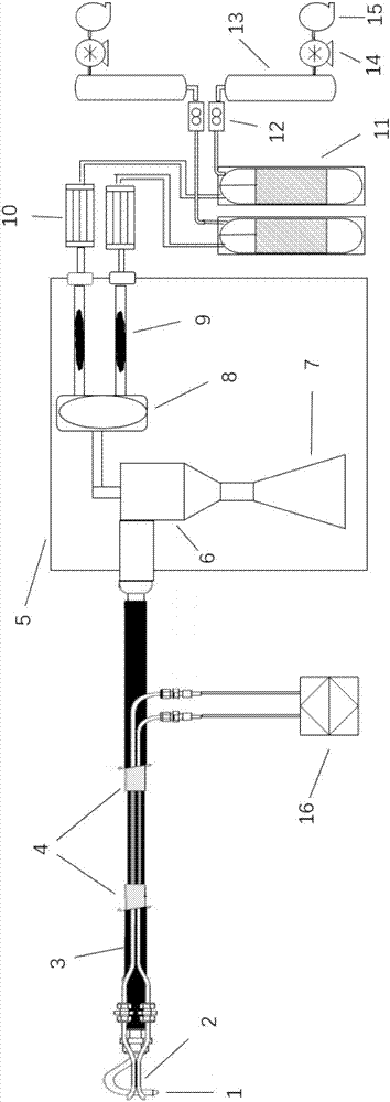 Isokinetic sampling device for particle mercury and gaseous mercury from stationary pollution source and isokinetic sampling method