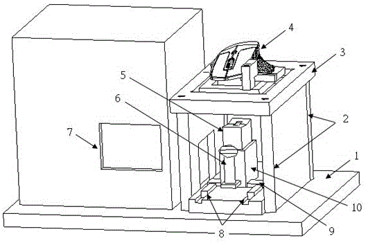 Mouse presser foot height detection device and detection method thereof