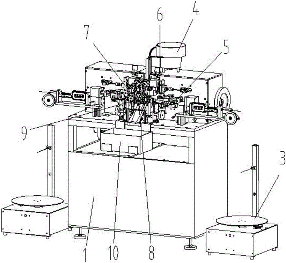 Metal material butt joint spot-welding machine