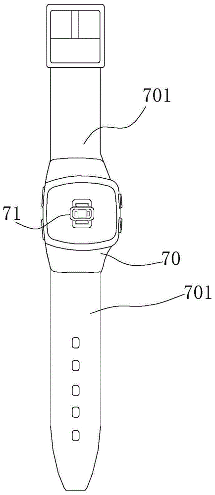Bracelet structure with heart rate detection function and running test system and method