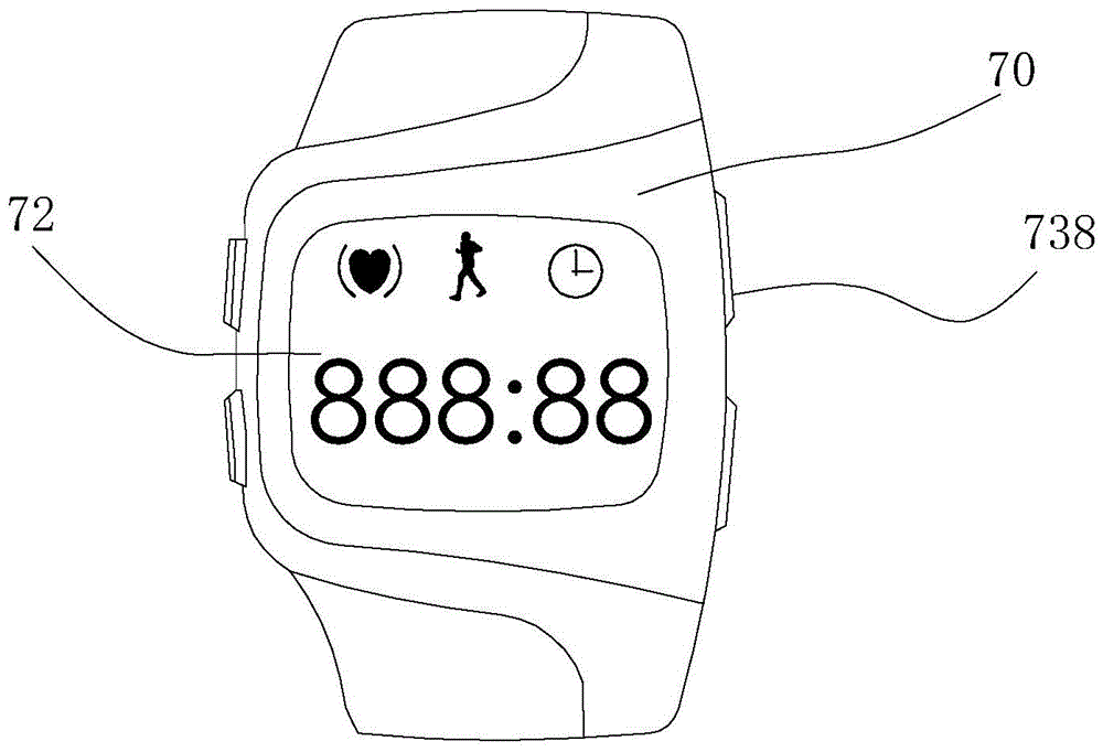 Bracelet structure with heart rate detection function and running test system and method