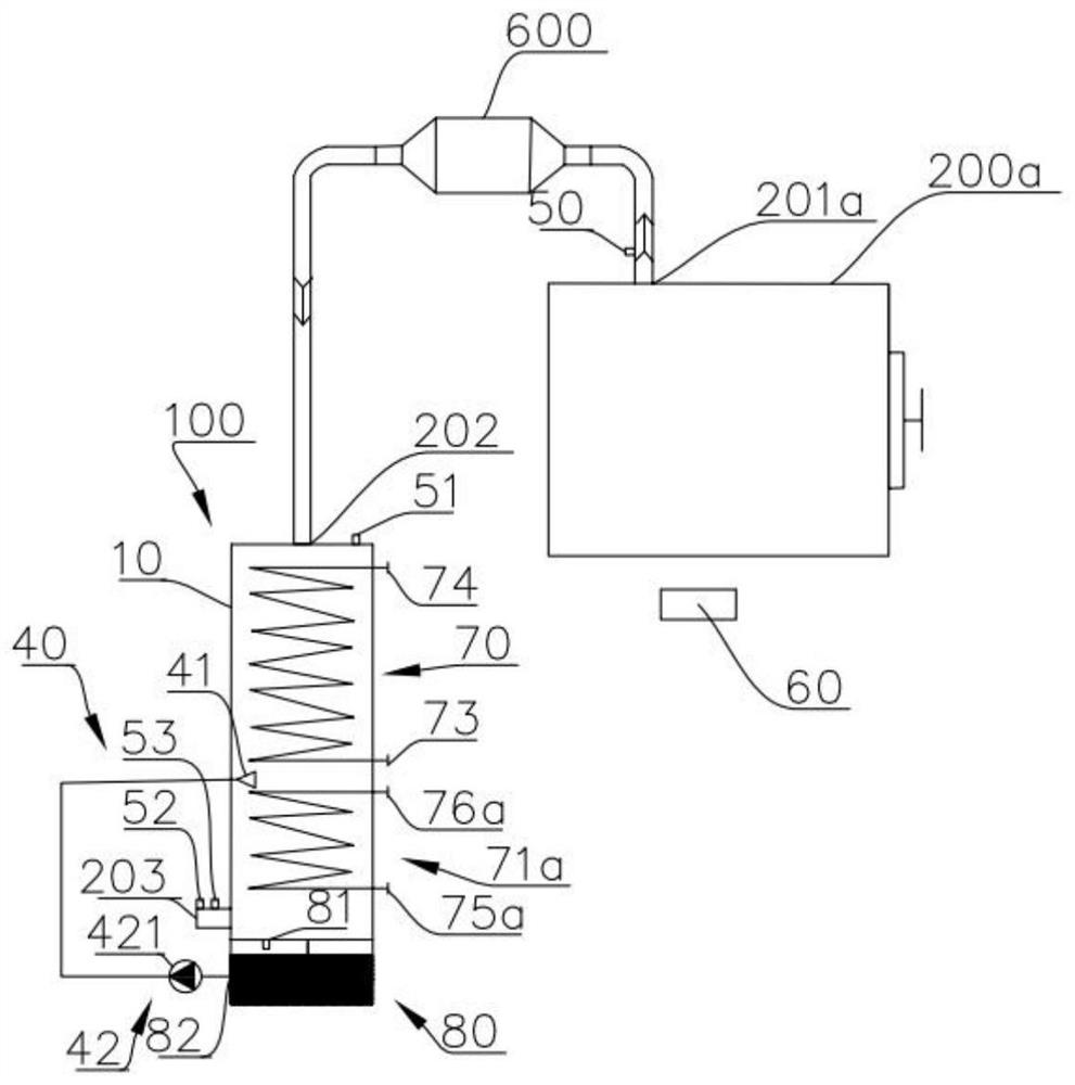 Spraying type enhanced heat exchange flue gas heat exchange device