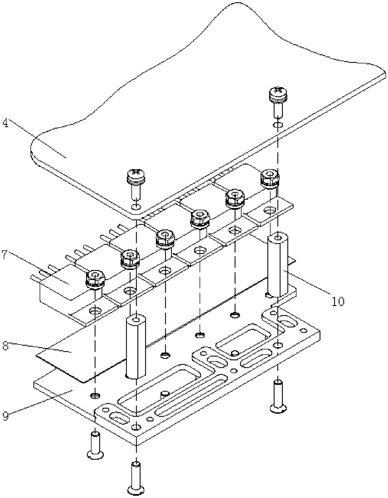 An integrated installation method of a separation device and a printed circuit board