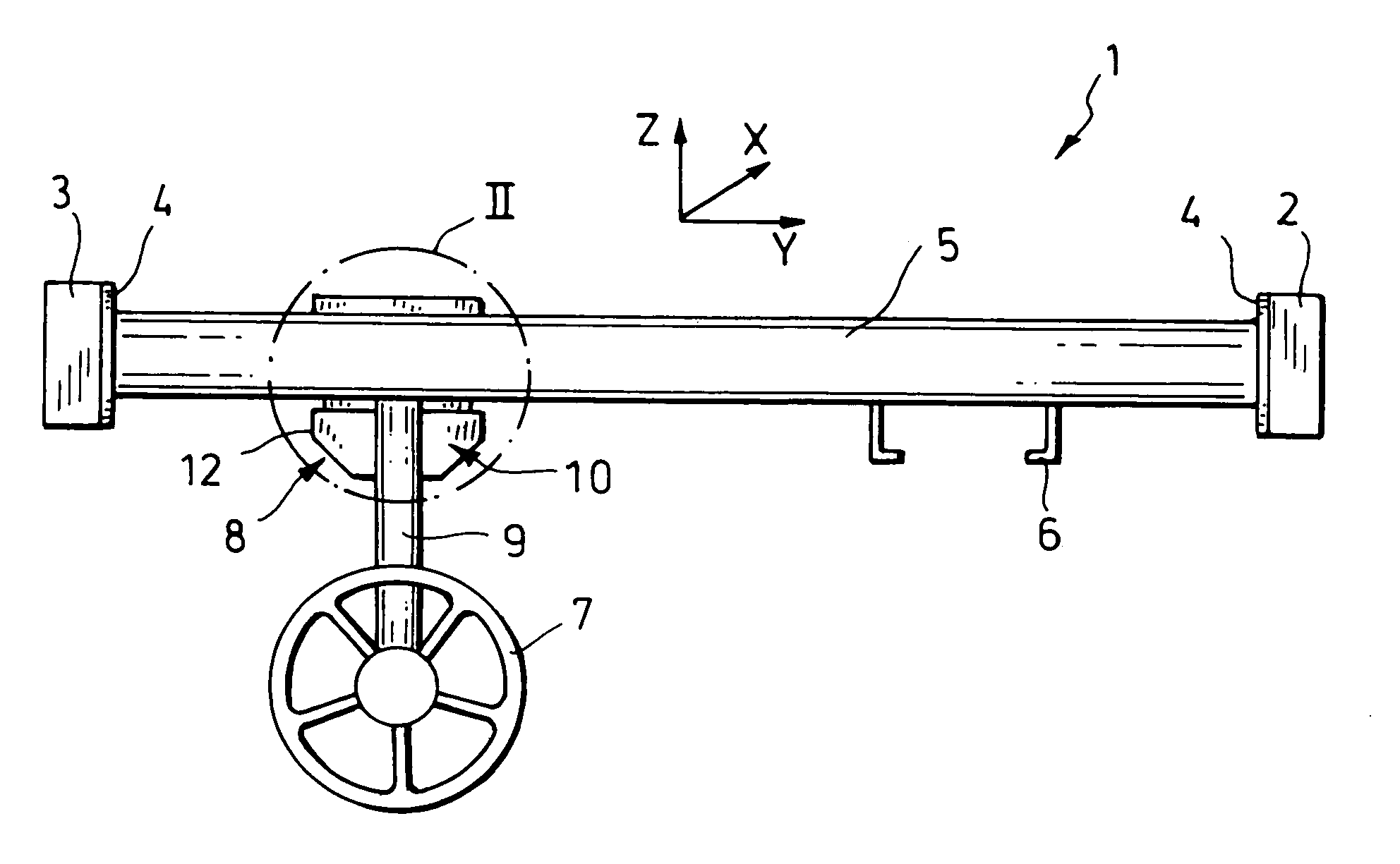 Dashboard support with single-mass oscillation for vibration damping