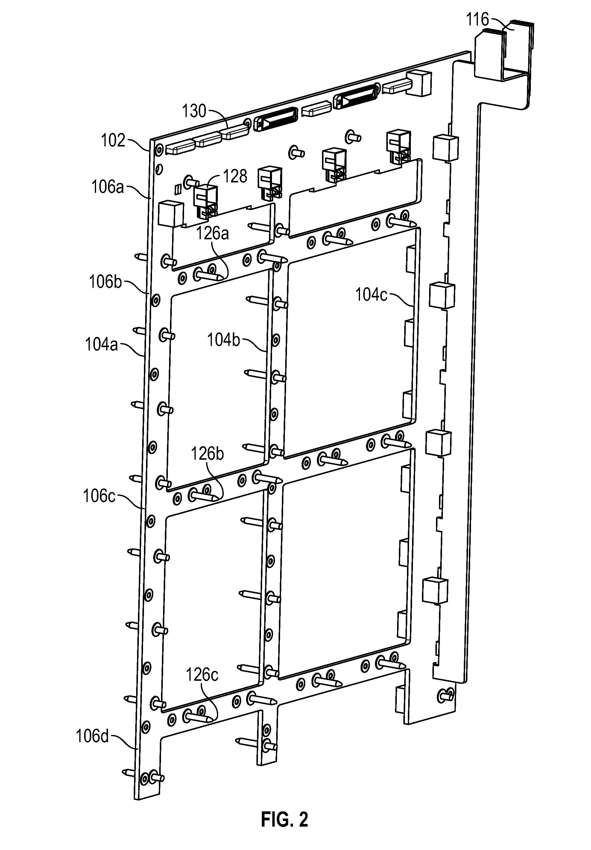 Midplane for orthogonal direct connection