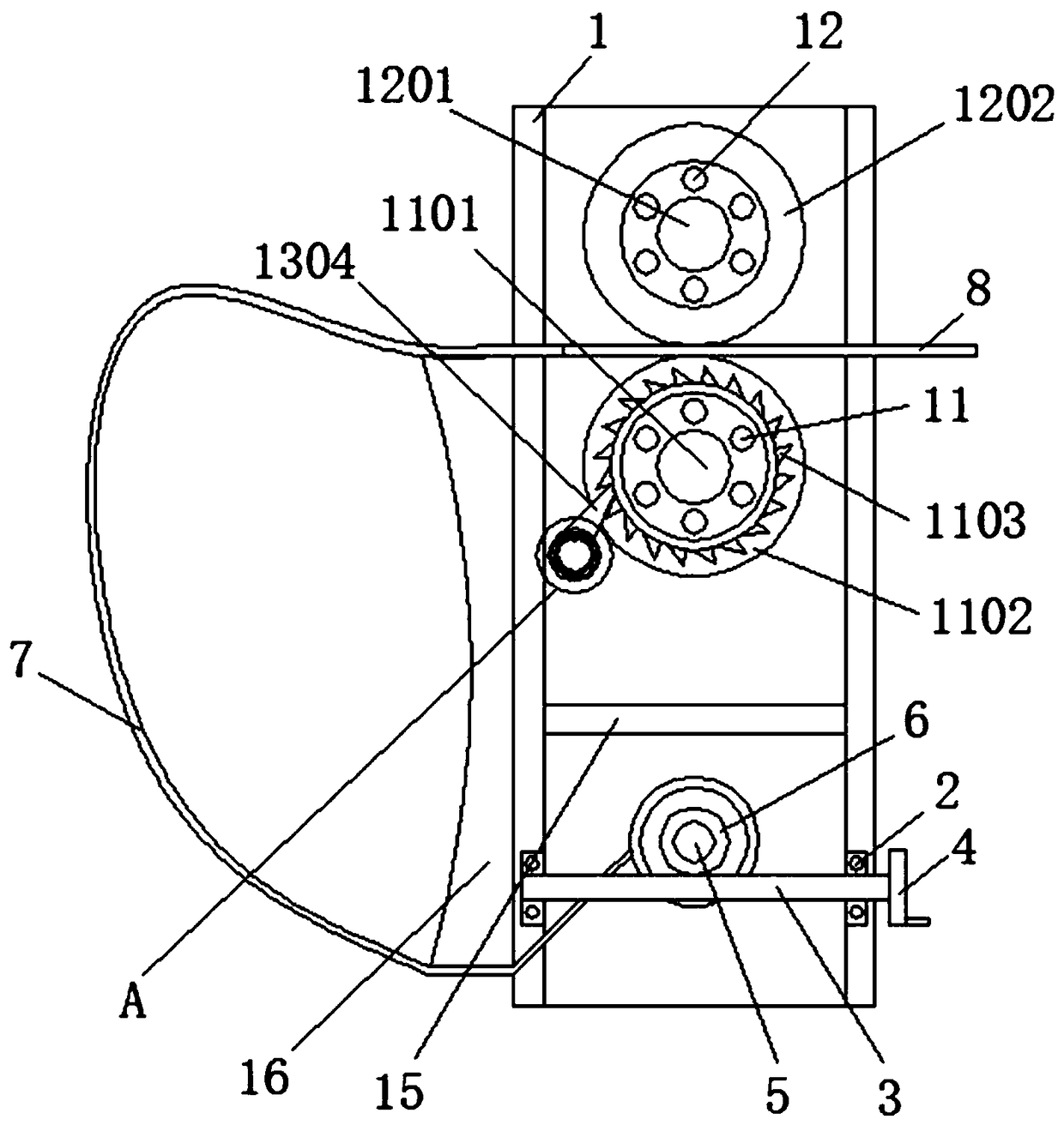 Binding strap device convenient to store for transfusion