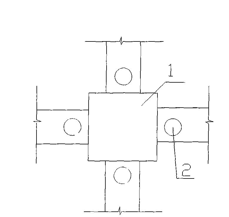 Method for reinforcing integral replacement concrete for high-rise building steel bar concrete column