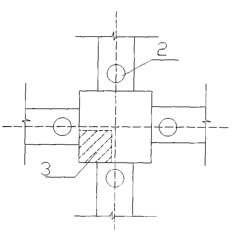 Method for reinforcing integral replacement concrete for high-rise building steel bar concrete column