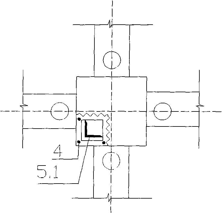 Method for reinforcing integral replacement concrete for high-rise building steel bar concrete column