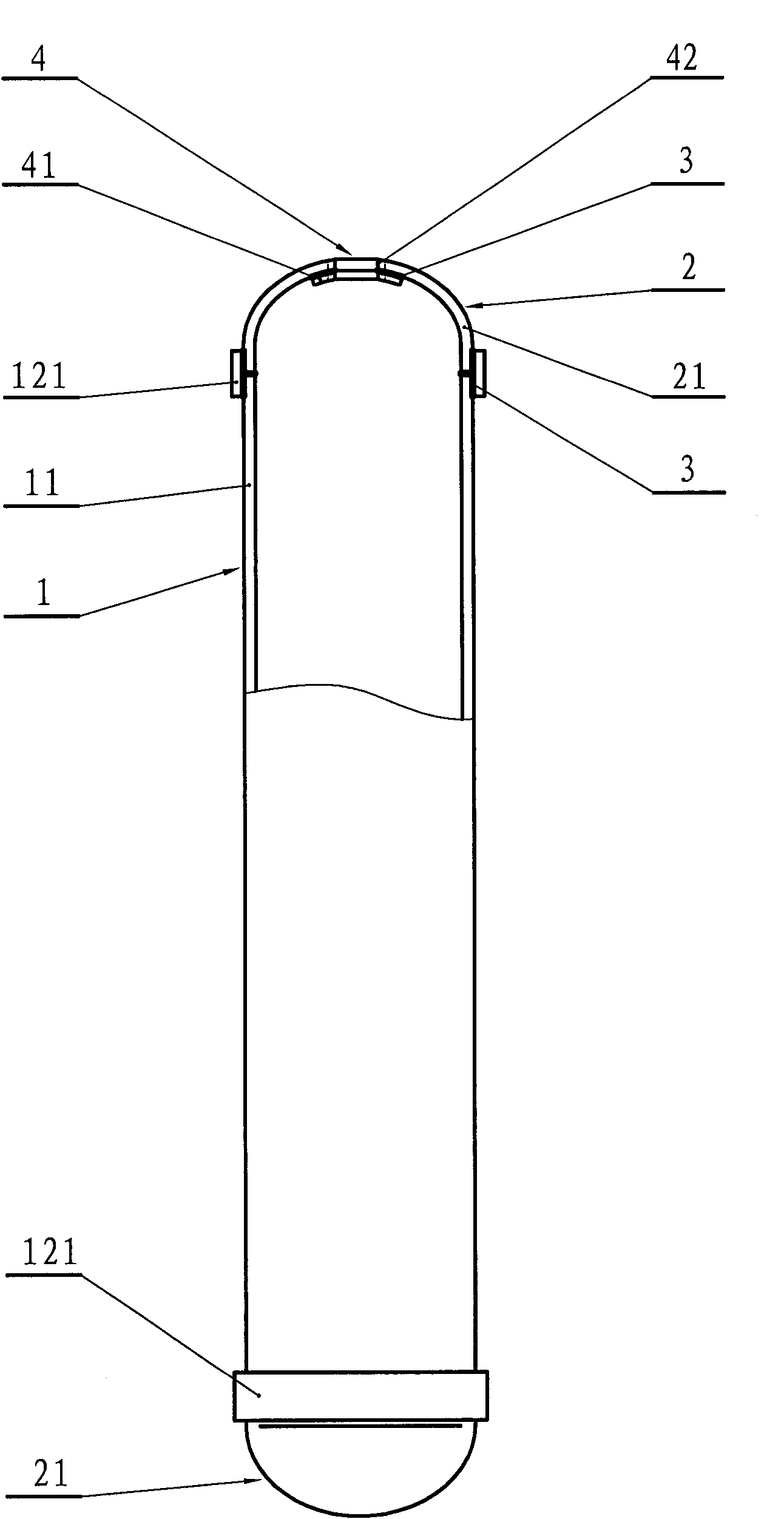 Organic glass ion exchange column without flange