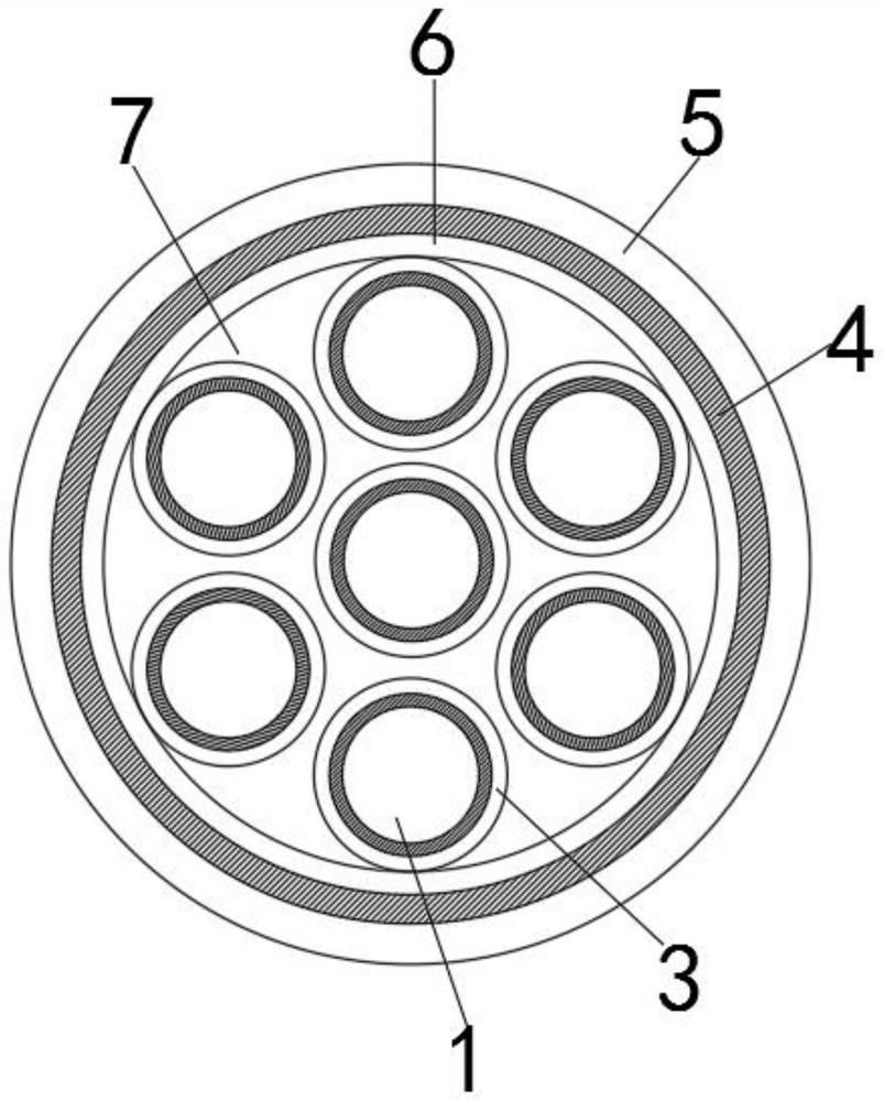 A temperature-resistant and cold-resistant control cable with fluoroplastic insulated thermoplastic elastic sheath