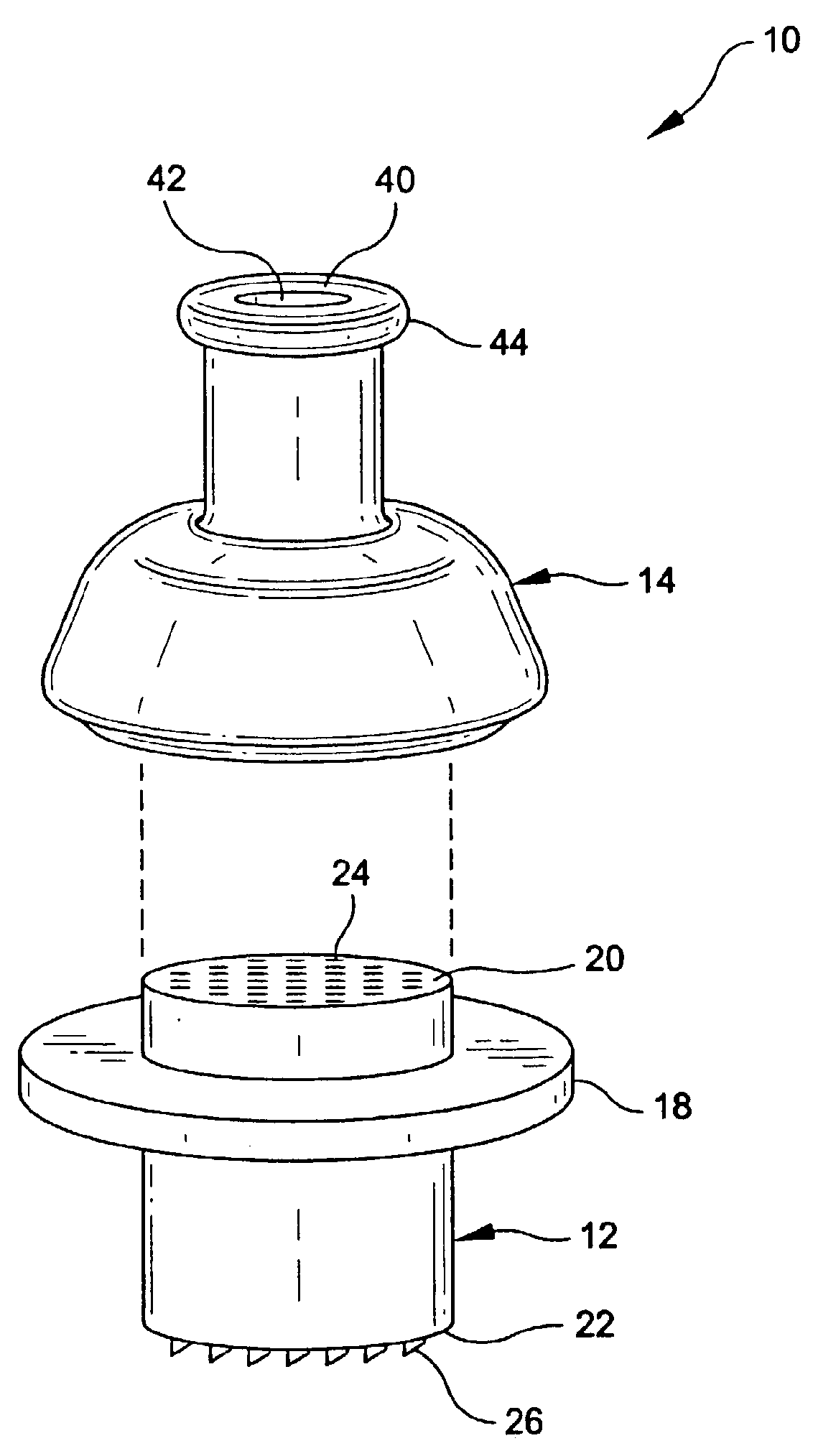 Device for withdrawing or administrating a substance and method of a device