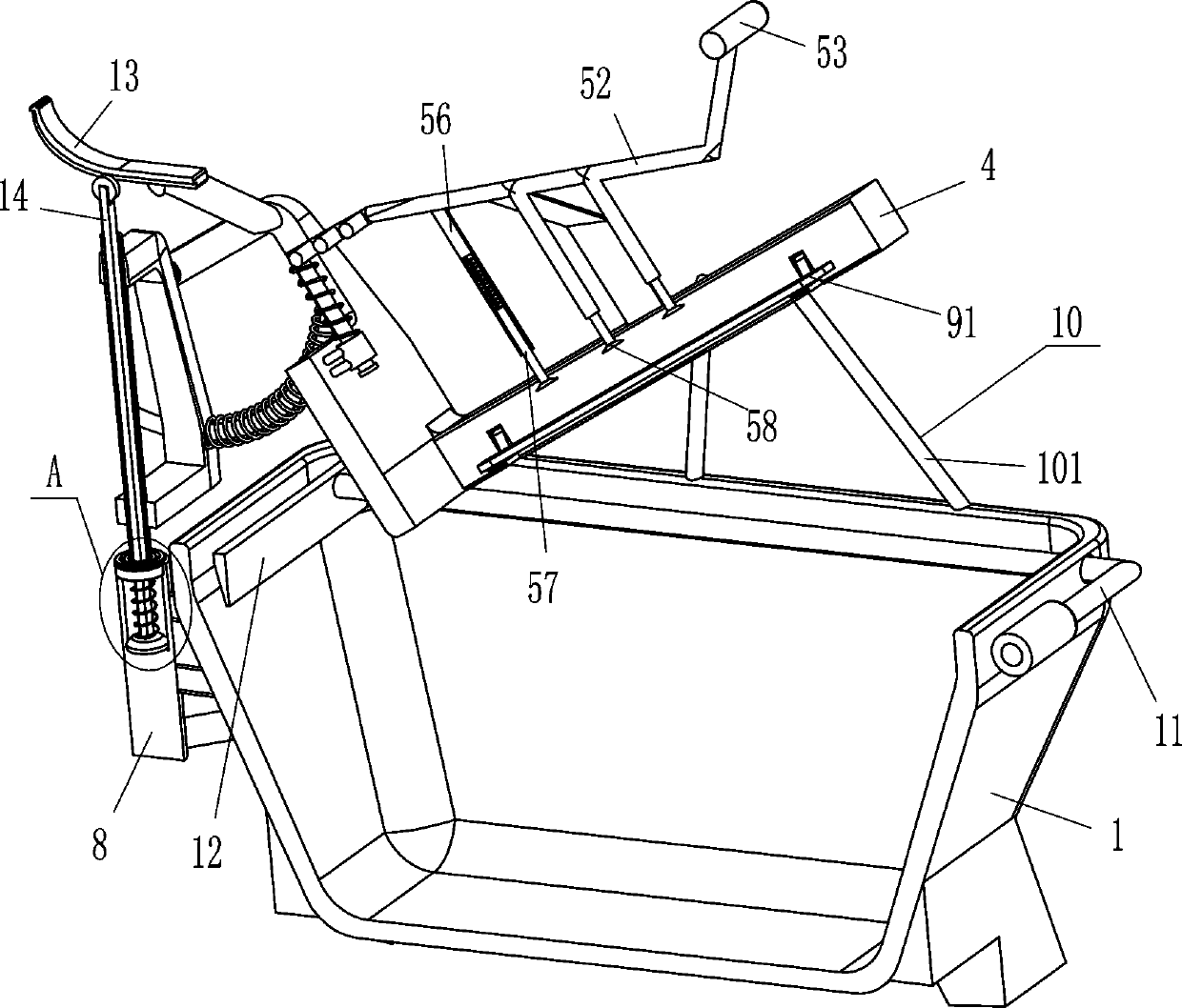 Water transfer printing machine for automobile interior decorating parts