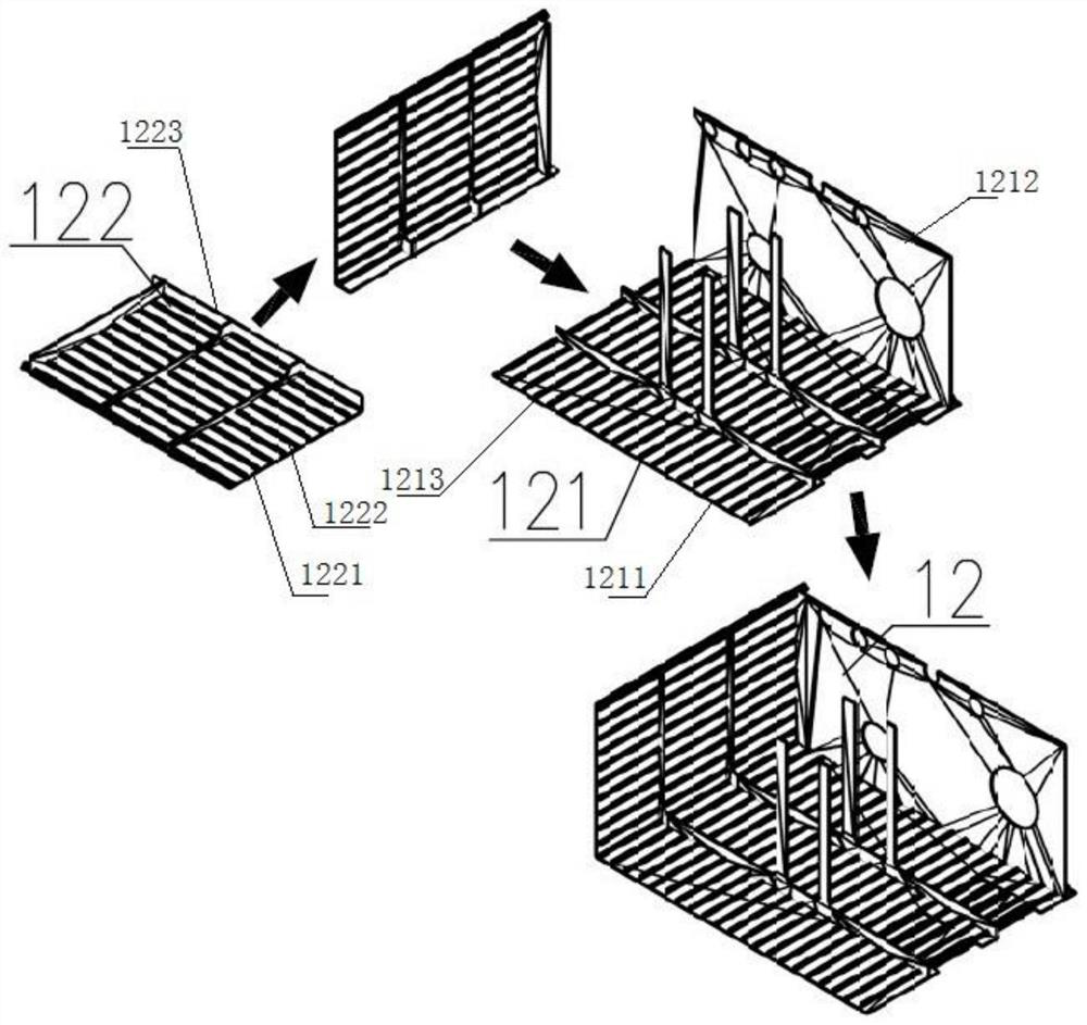 Container ship washing tower subsection dividing and installing method