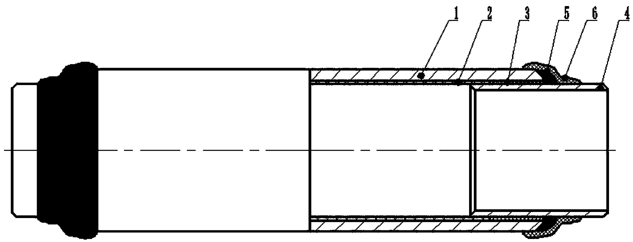 A preparation method of plastic-lined steel pipe adopting welding connection