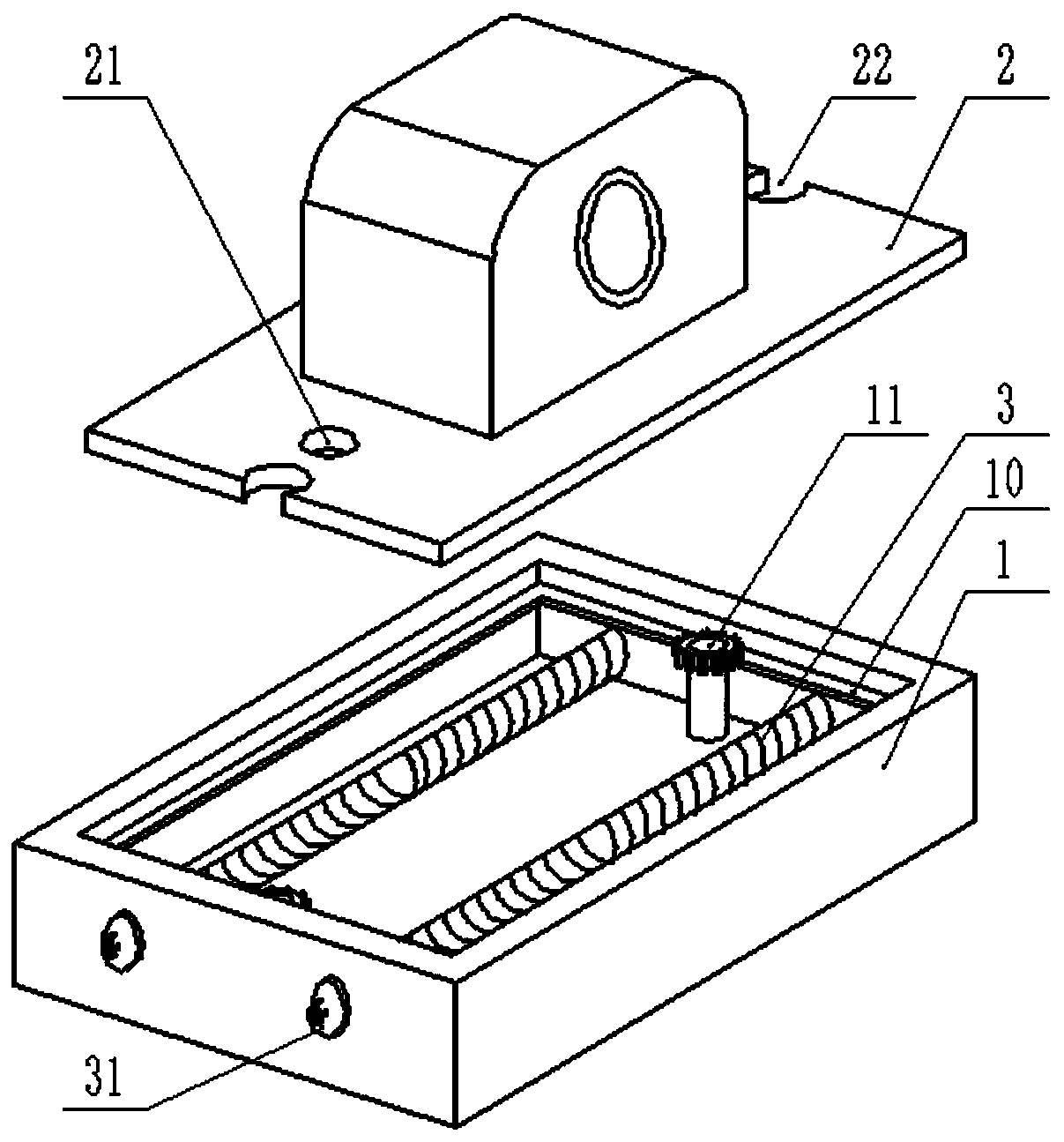 Bearing base horizontal positioning mechanism and horizontal positioning method