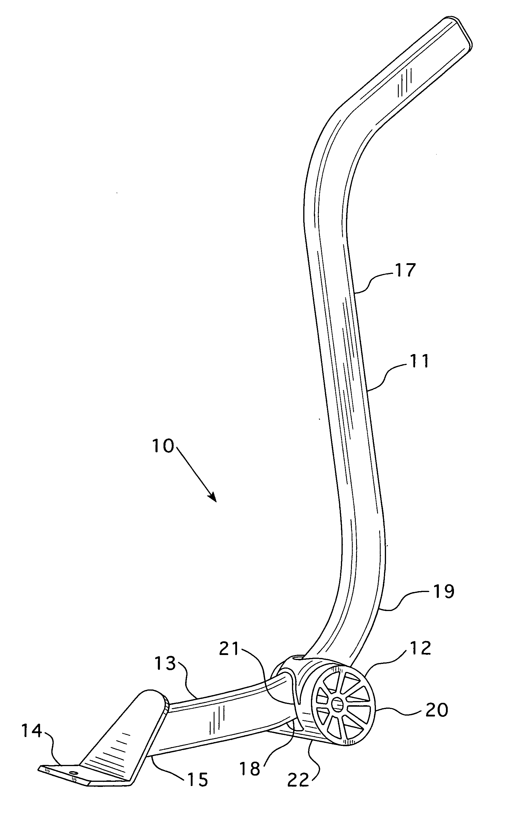 Pry bar with sliding fulcrum assembly