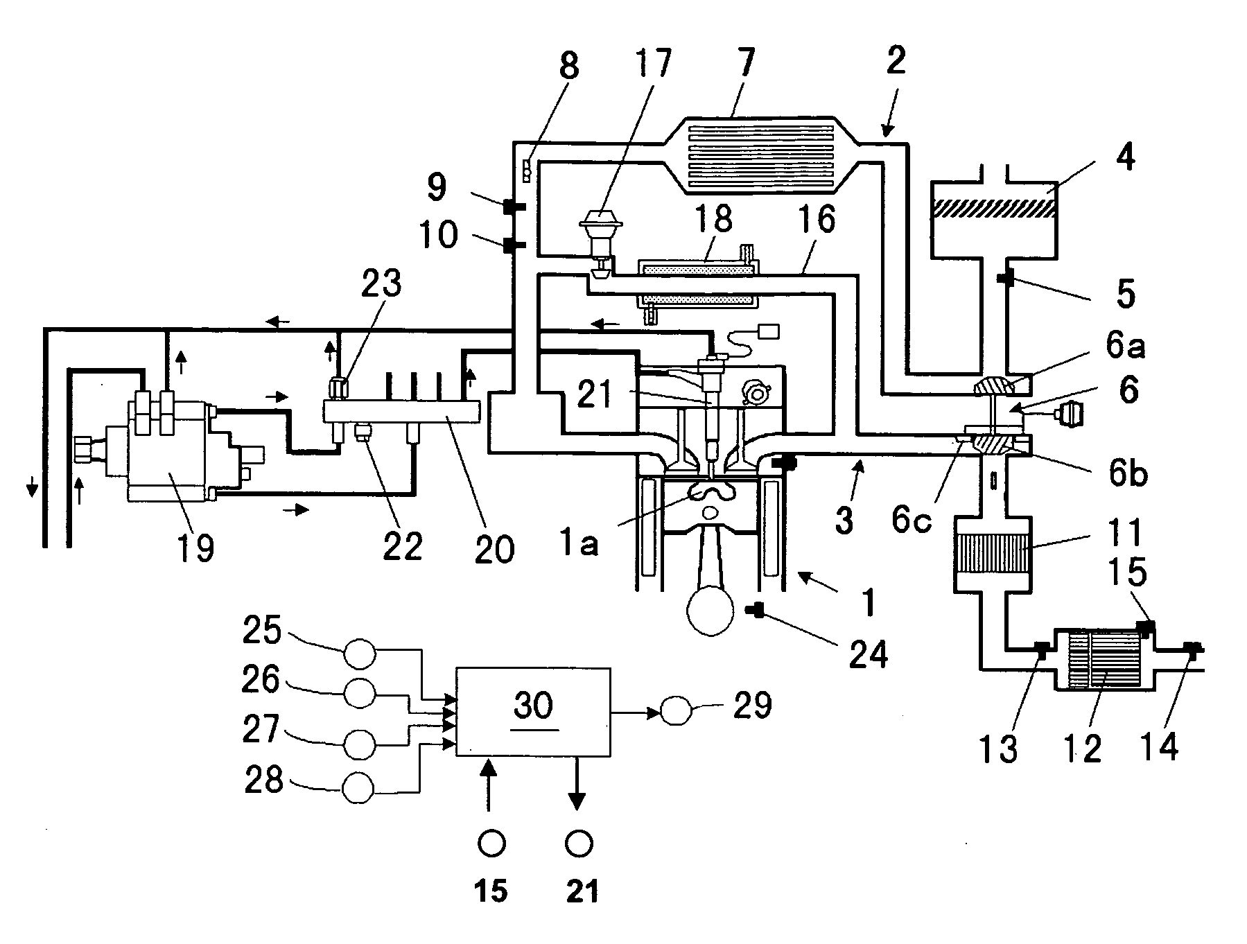 Exhaust gas purification device of engine for vehicle