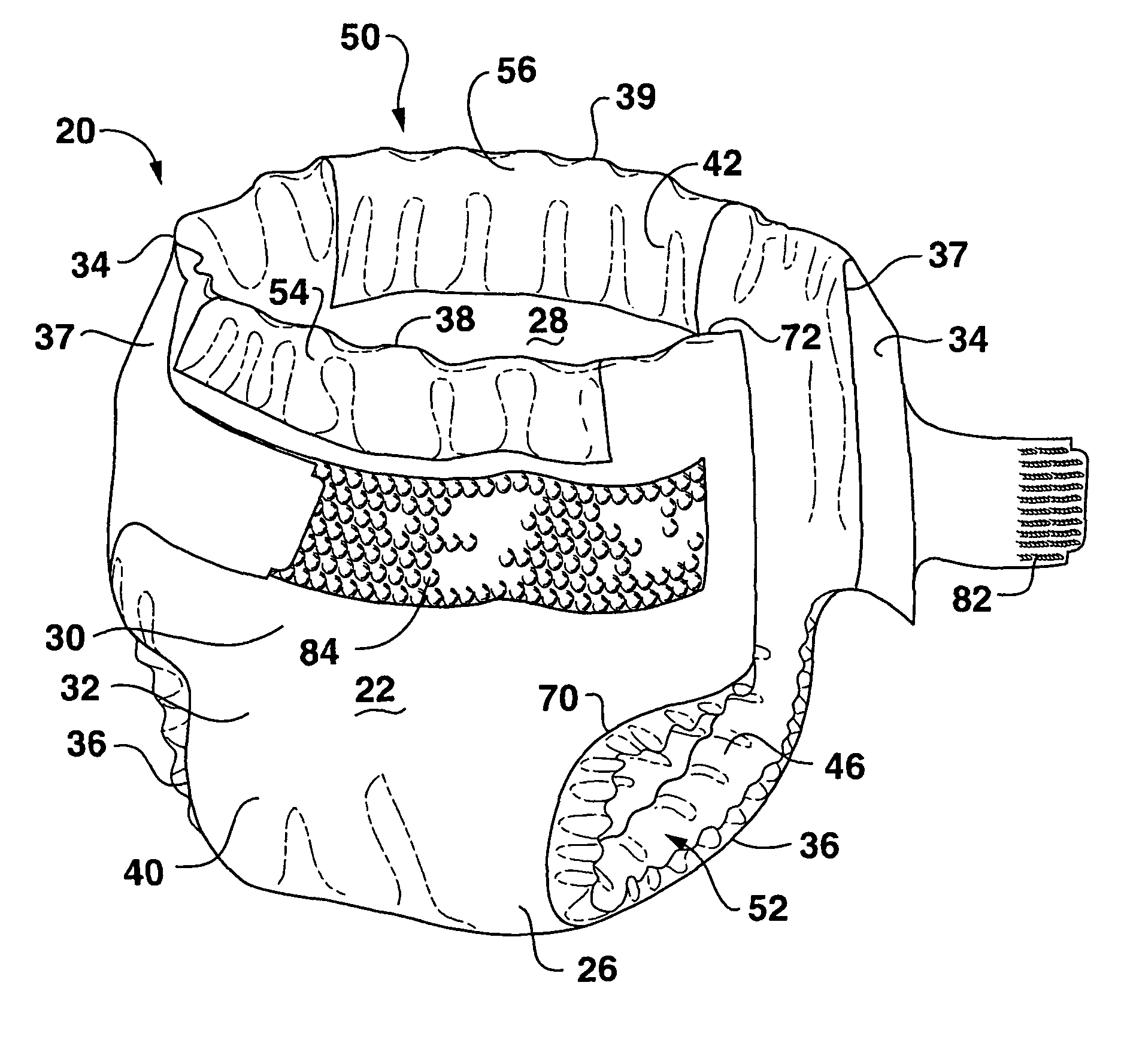 Absorbent articles having a waist region and corresponding fasteners that have matching stretch properties