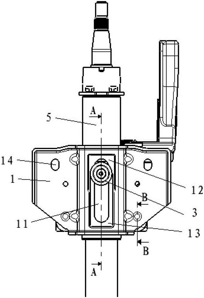 An automobile steering column collapse energy-absorbing structure