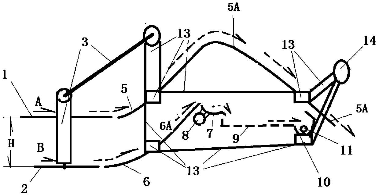 Stratified water chestnut digging machine with saw structure