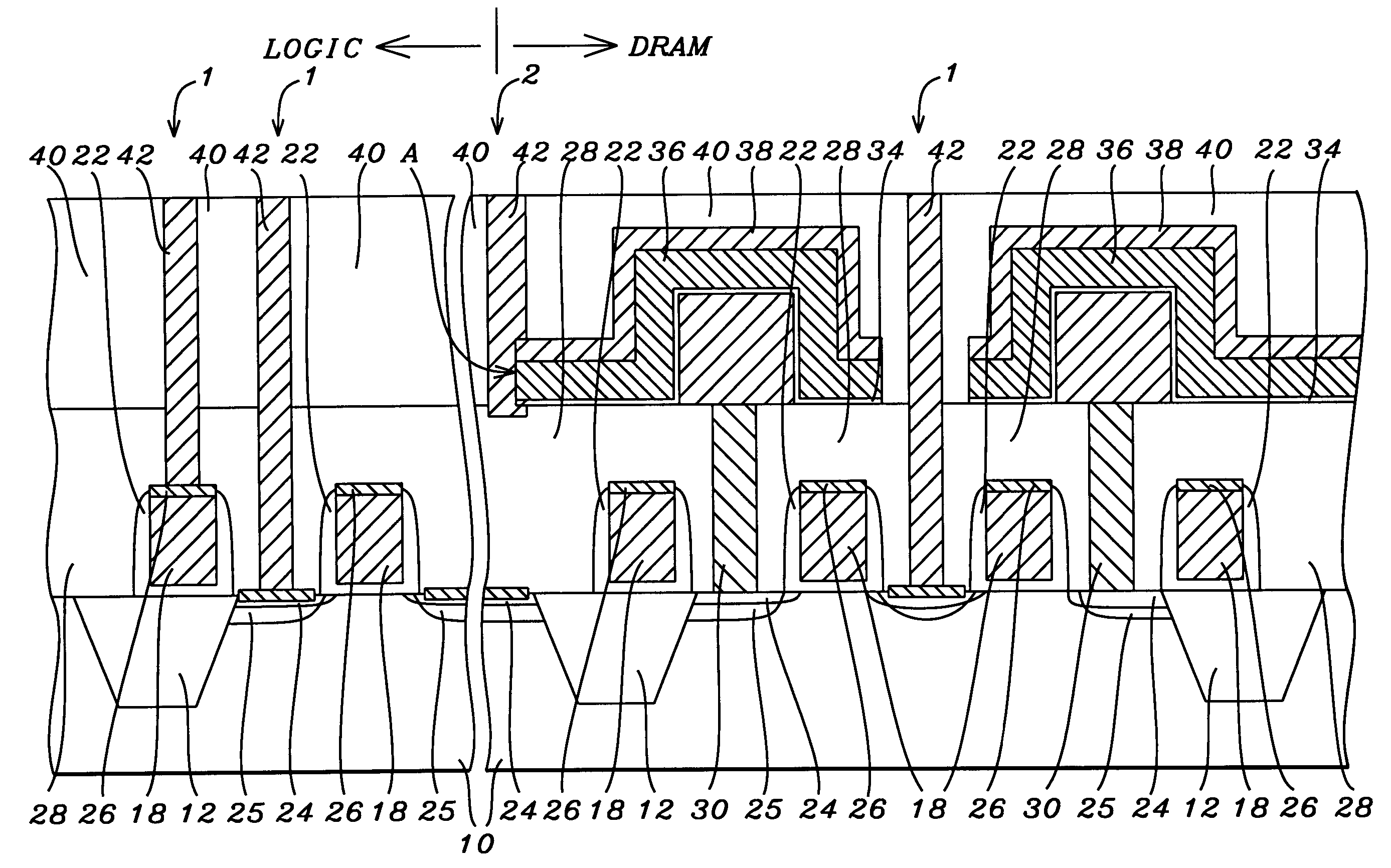 Structure for reducing leakage currents and high contact resistance for embedded memory and method for making same
