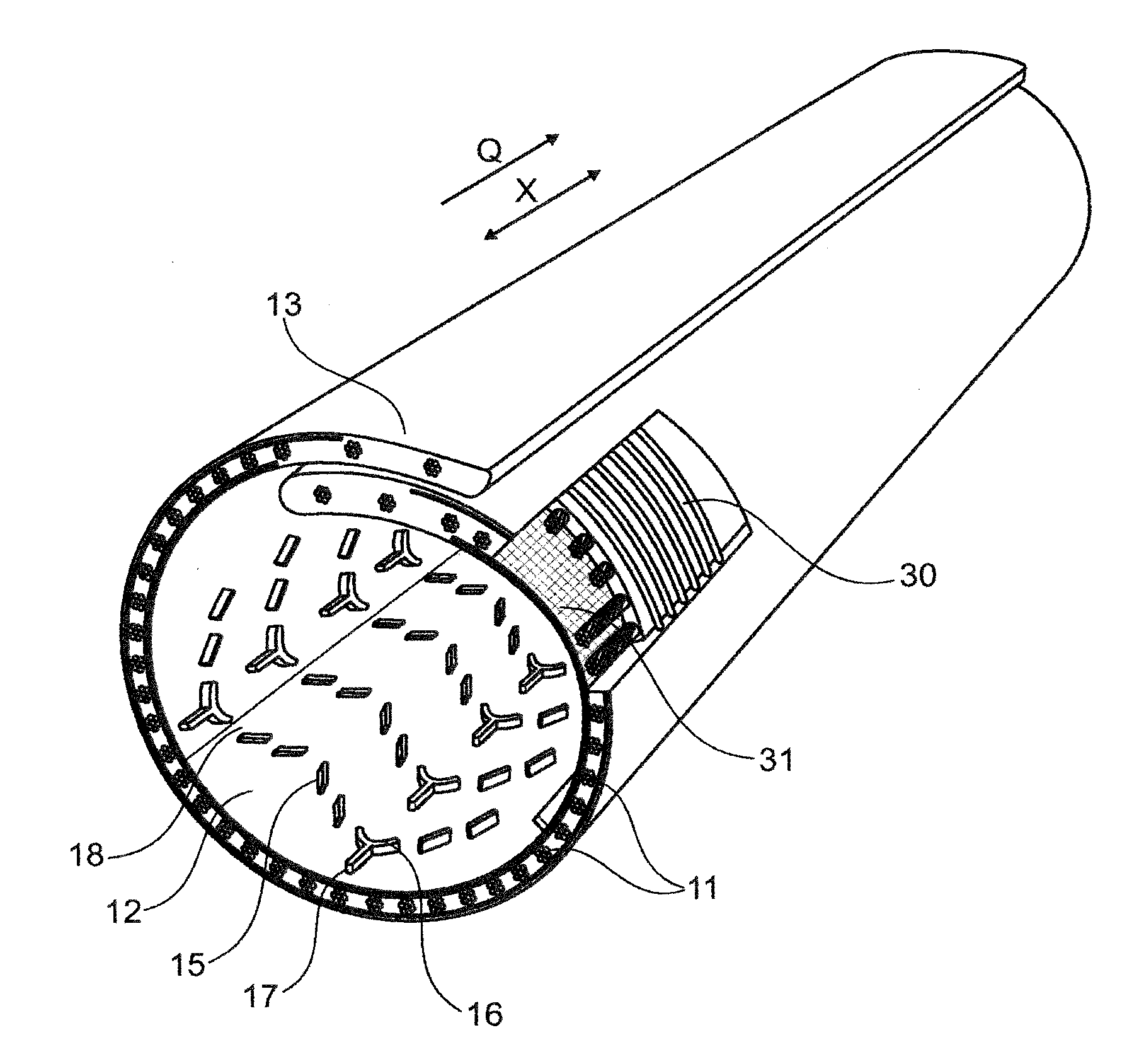 Tubular conveyor belt or pocket conveyor belt having a chevron profile arrangement on the carrying side thereof