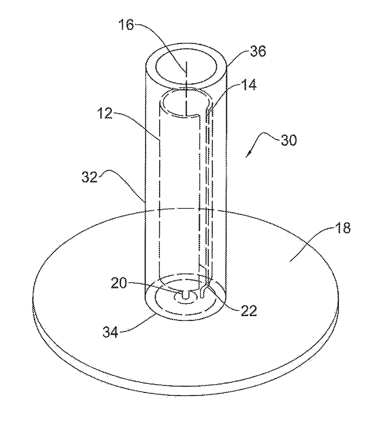 Slotted antenna with uniaxial dielectric covering