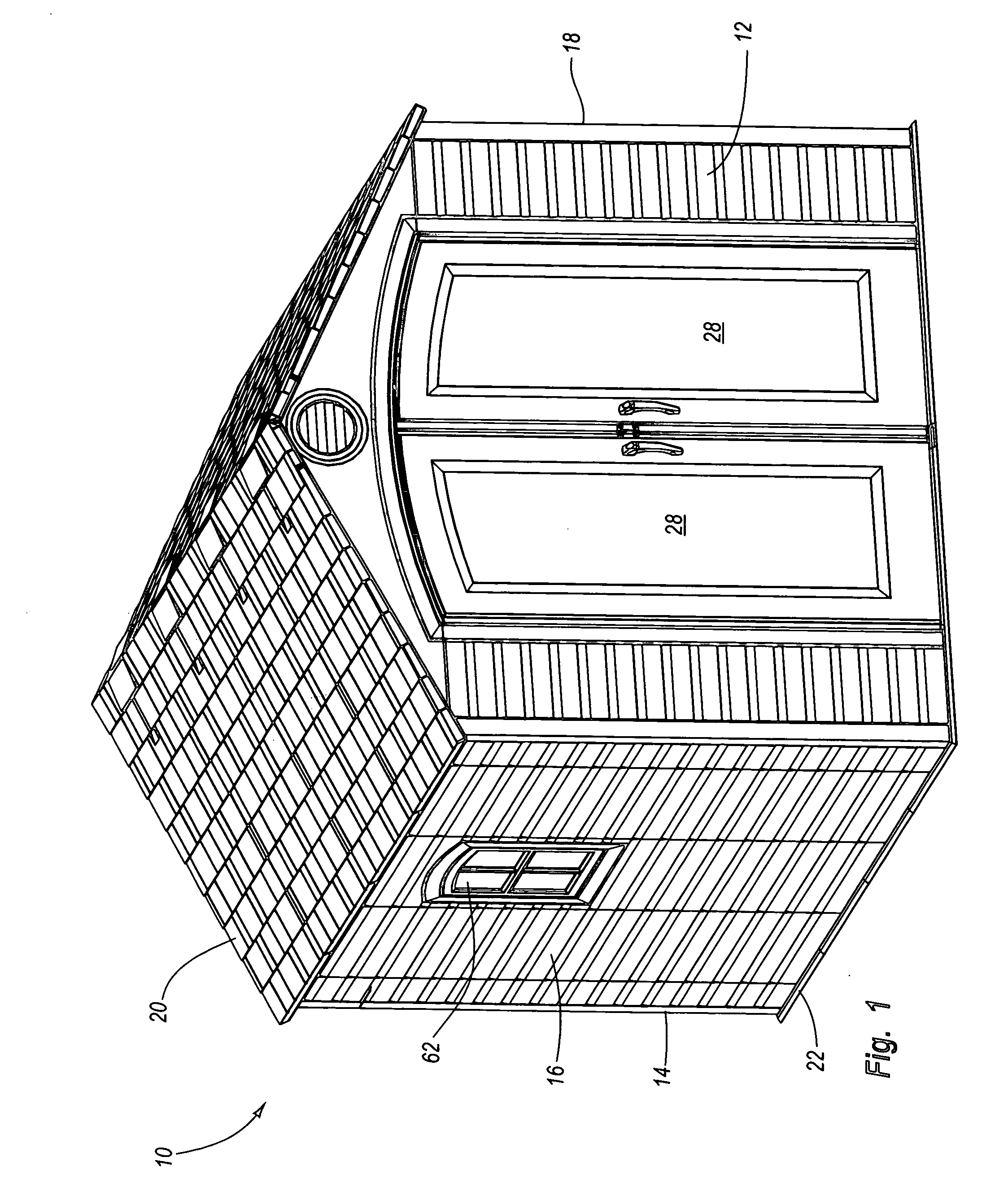 Modular enclosure with offset panels