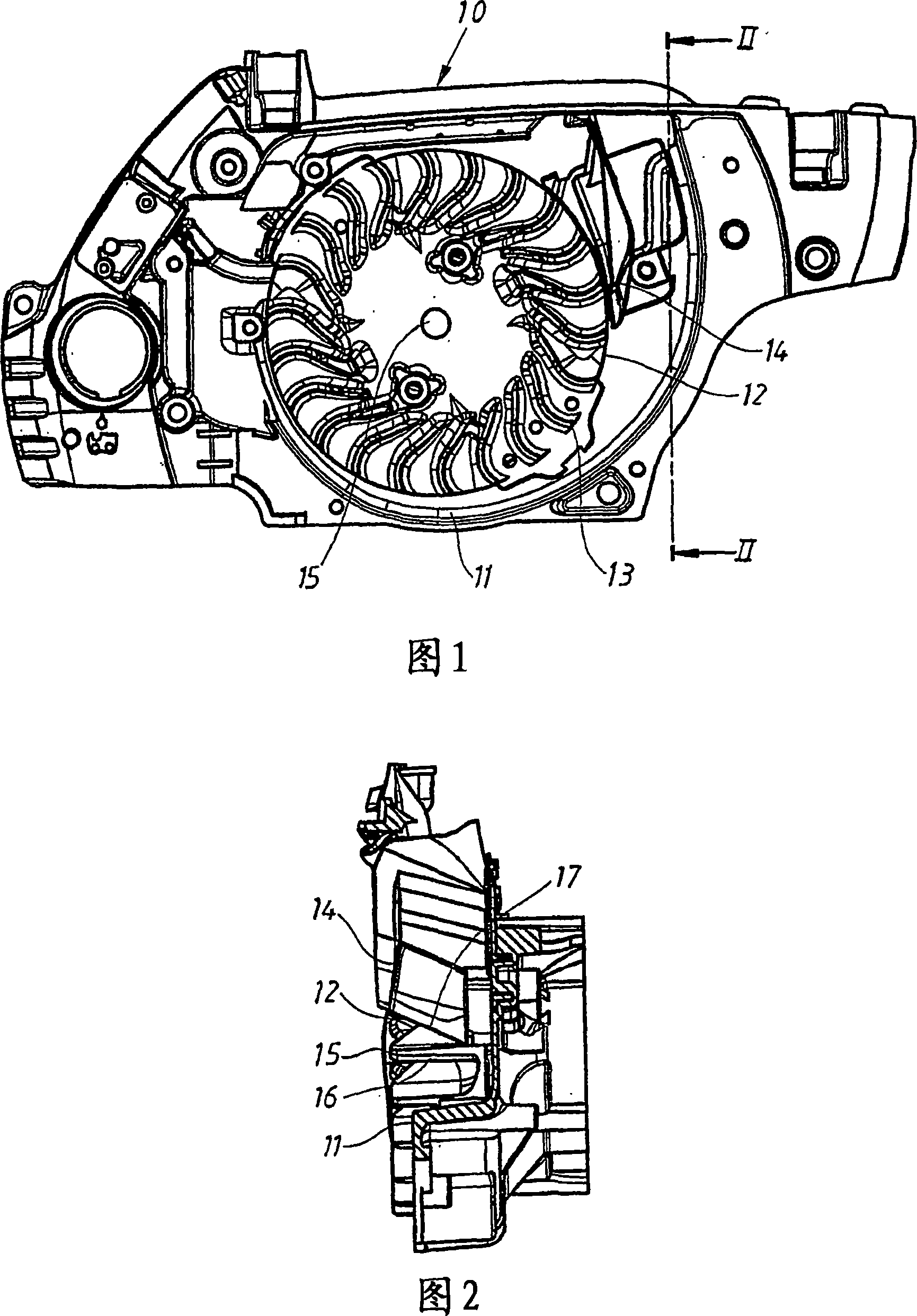 Arrangement in air-cooled internal combustion engine