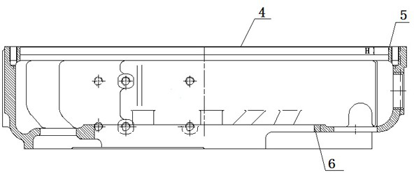 Diesel engine flywheel casing seam allowance and end surface shape and position tolerance detection method