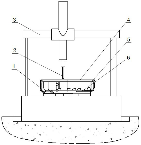 Diesel engine flywheel casing seam allowance and end surface shape and position tolerance detection method