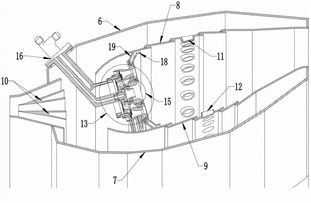 Single-oil passage pre-diaphragm type staggered plate primary combustion stage premixing and pre-vaporizing low-pollution combustor