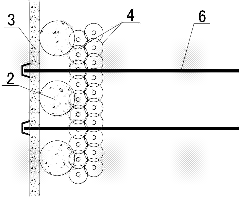 Watertight structure for retaining wall of ultra-deep manually excavated pile and construction method thereof