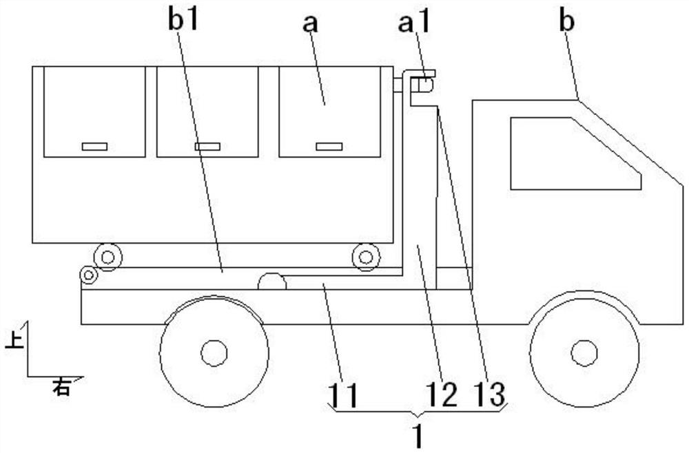 Using method of energy-saving and environment-friendly hook arm type garbage truck