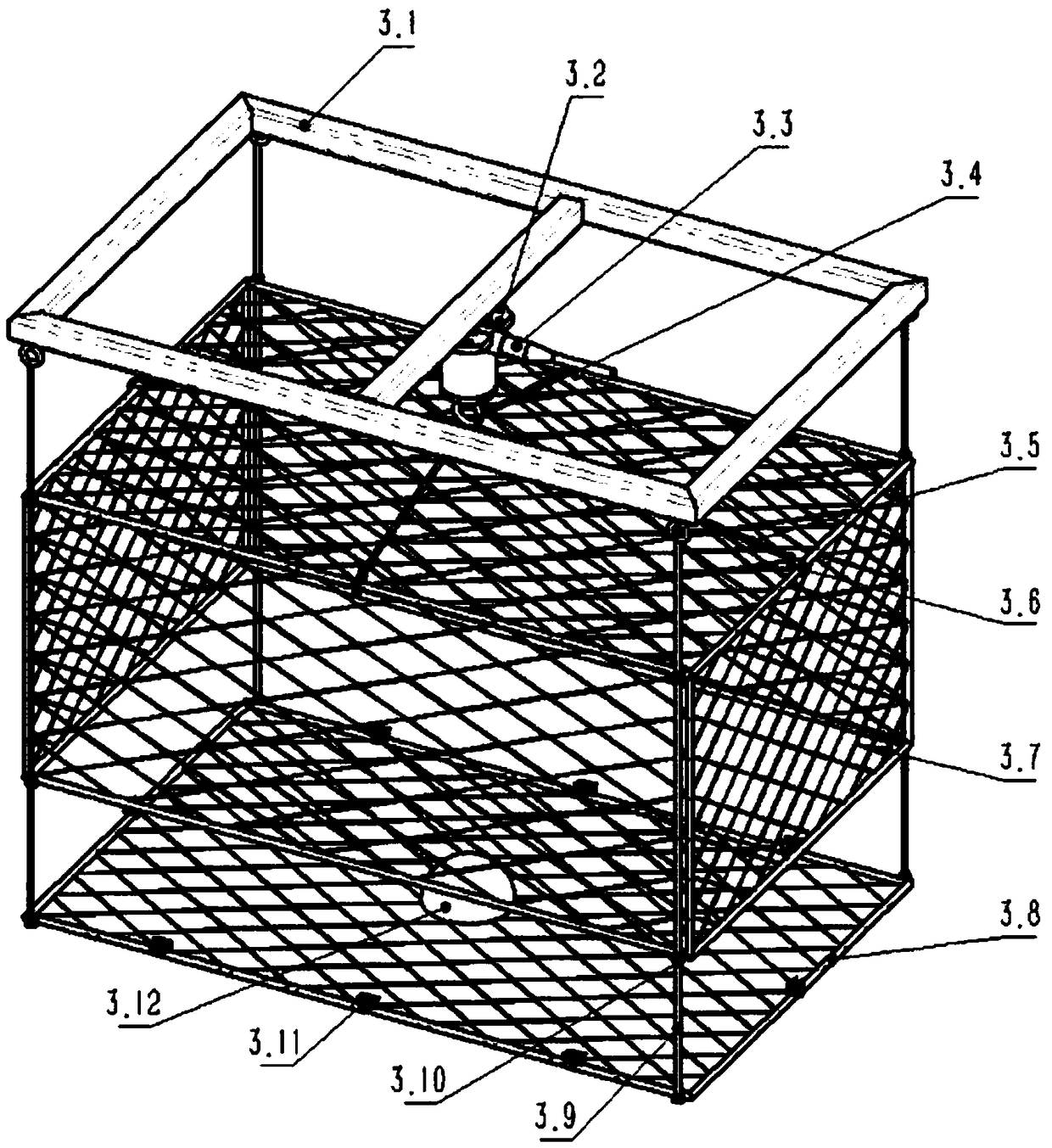 Active deep sea macro-organism trapping device and method