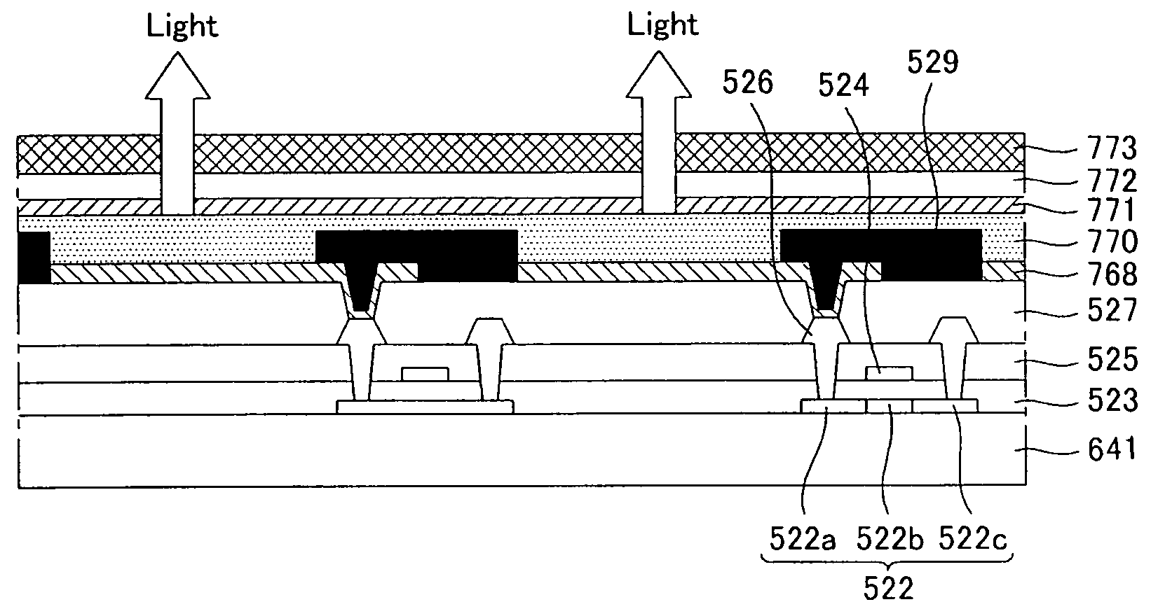 Organic electroluminescent device with black insulator