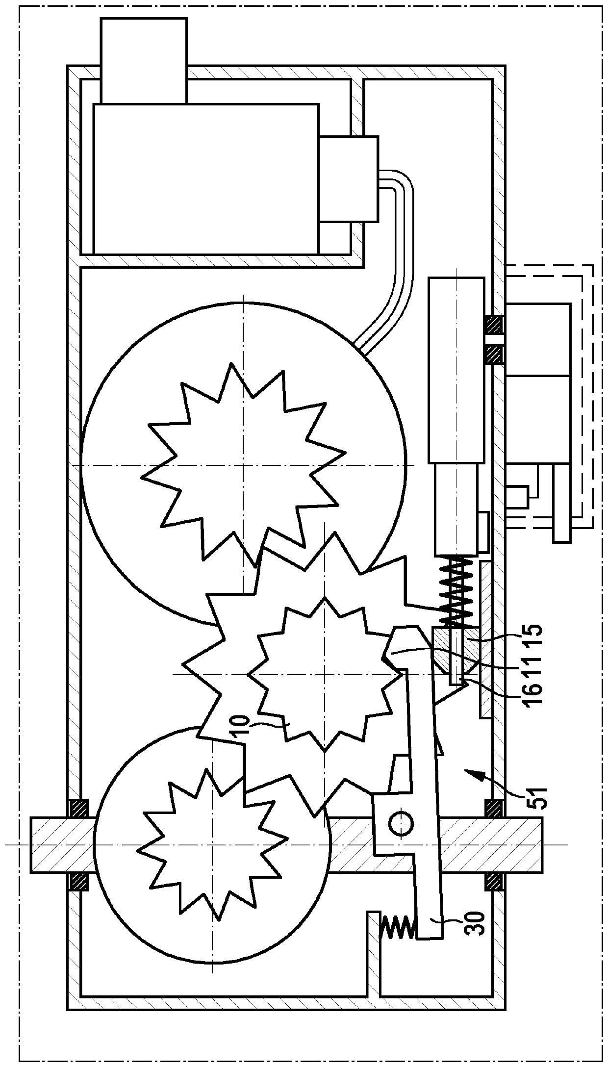Device for blocking a transmission