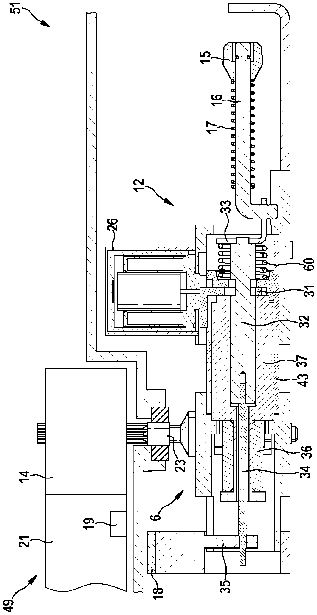 Device for blocking a transmission