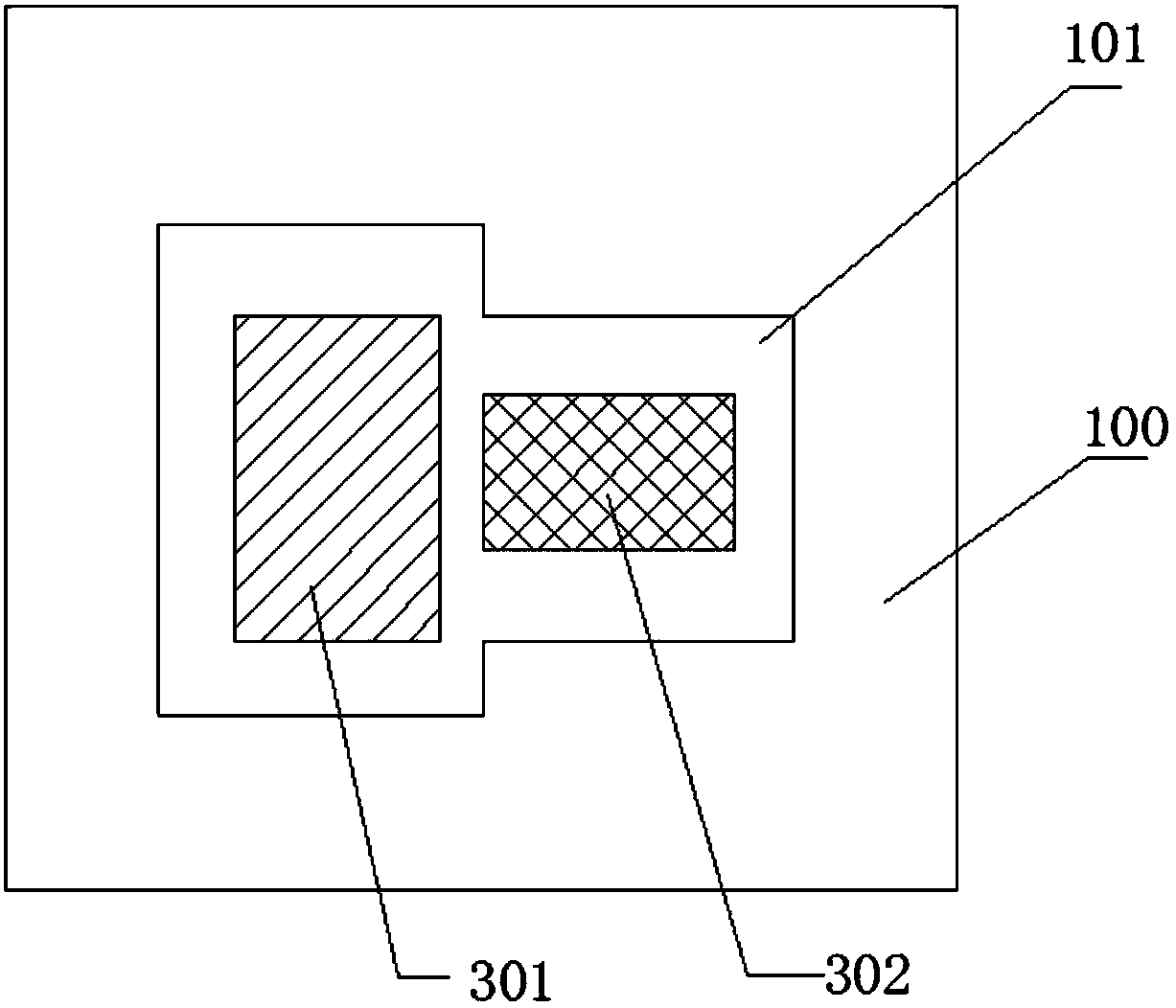 Embedded chip packaging method adopting glue spraying at groove bottoms