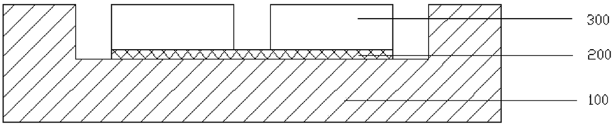 Embedded chip packaging method adopting glue spraying at groove bottoms