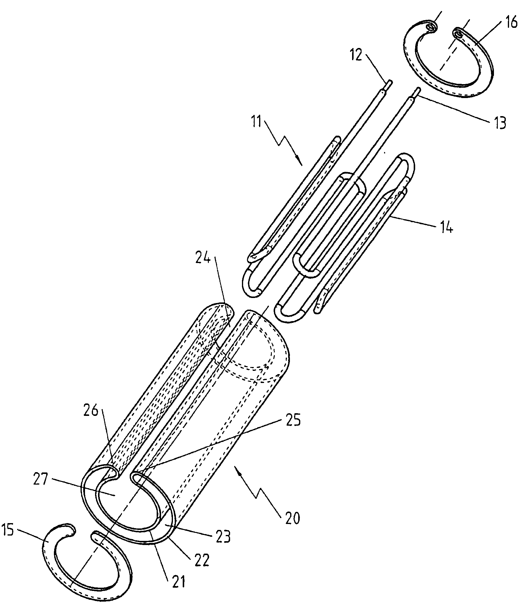 Electric heater with omega tube