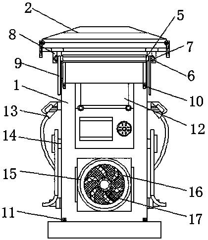 Automobile charging pile equipment capable of preventing high-temperature sun exposure