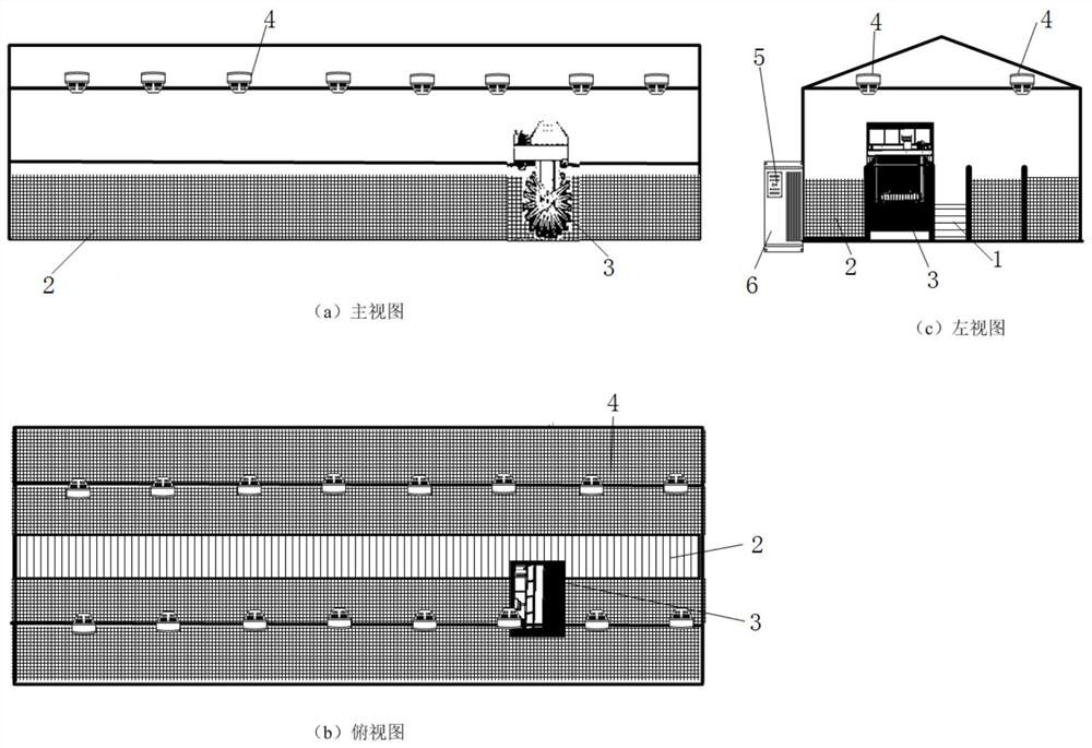 A real-time monitoring system and method for the operation status of a fermentation bed outside a breeding house