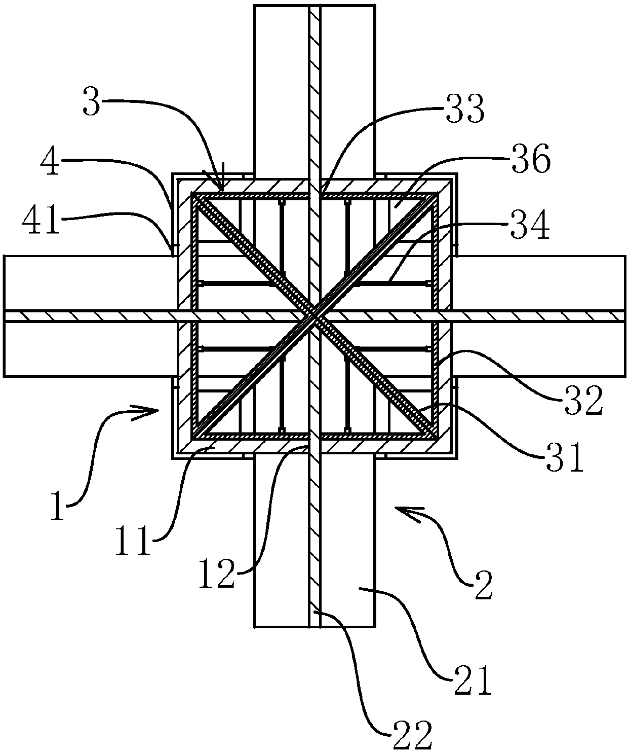 Internal reinforcing type beam column joint and mounting method thereof