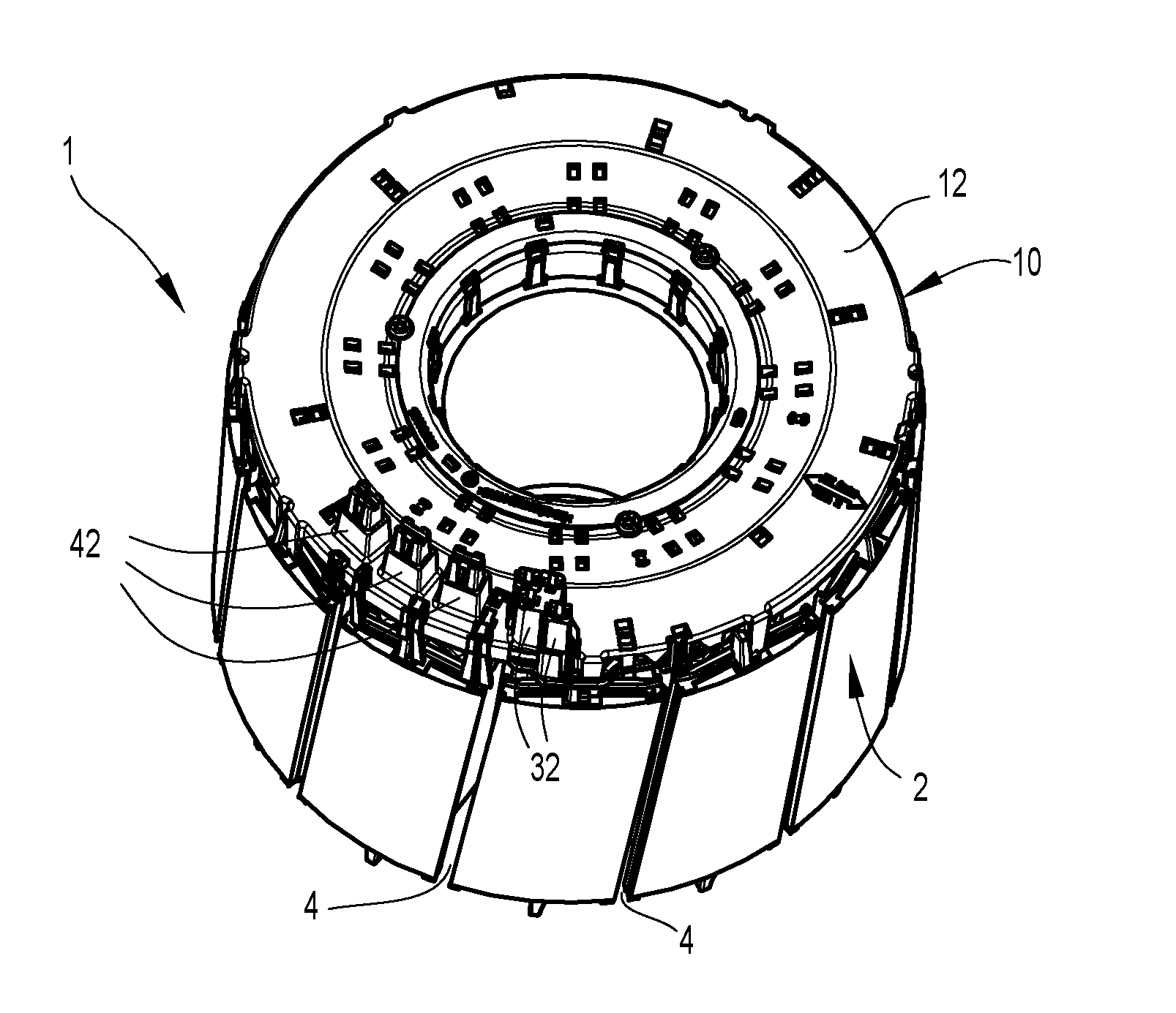 Stator arrangement for an electric motor